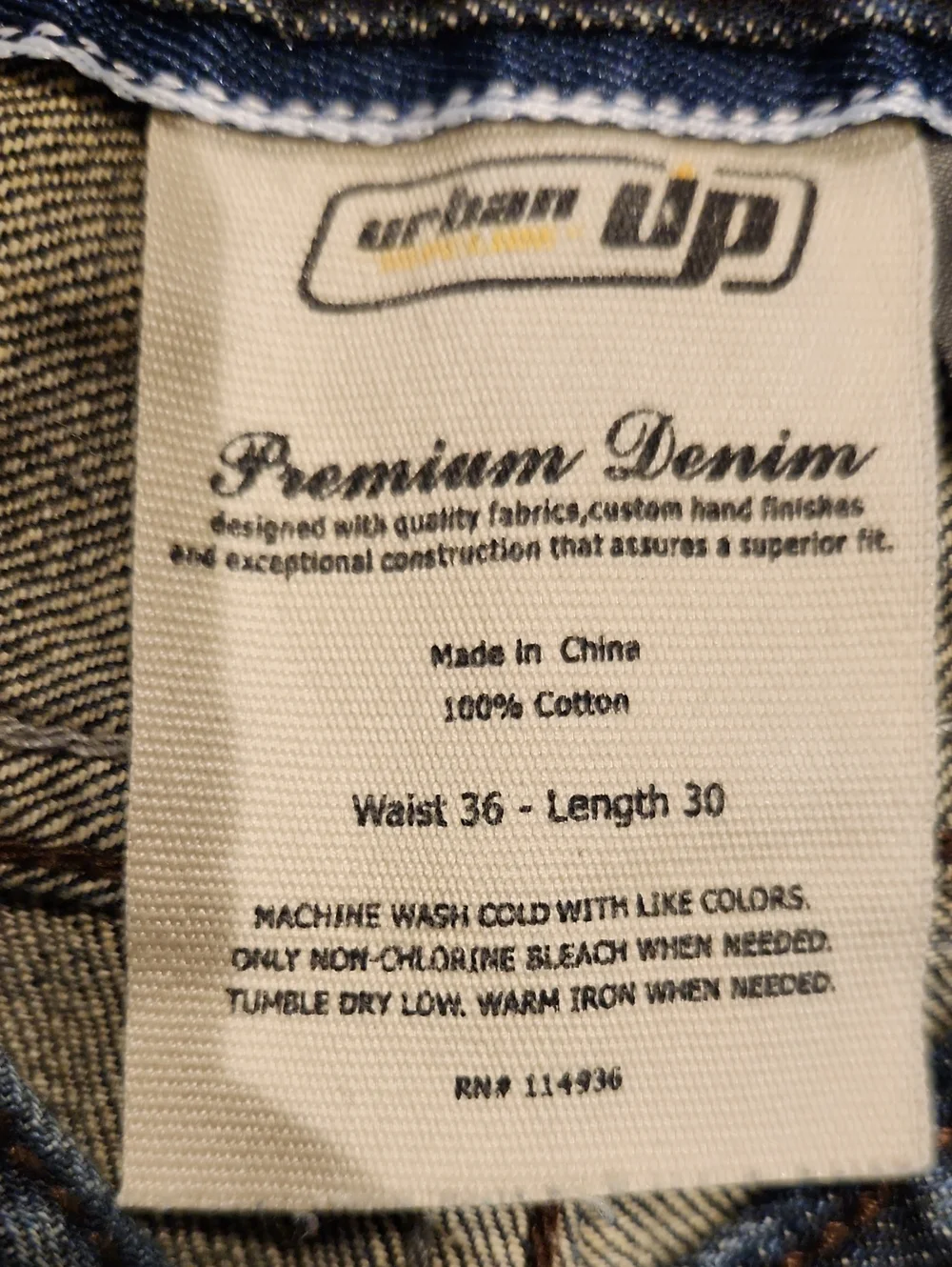 NEW* Urban Pipeline Men's Loose Bootcut Jeans - Dark Blue 36x30